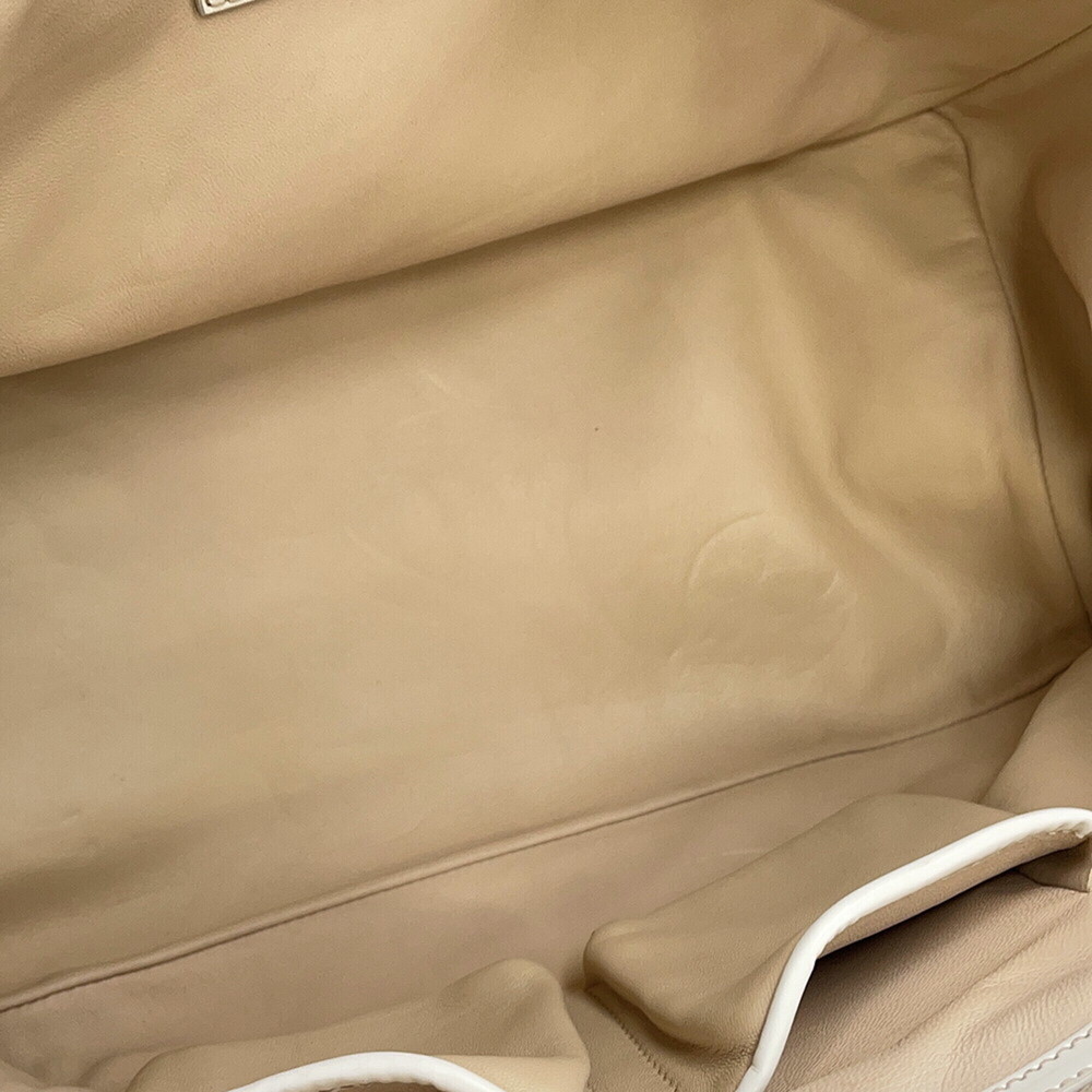 Prada handbag, crystal leather, PRADA 2-way, white. - Picture 10 of 16
